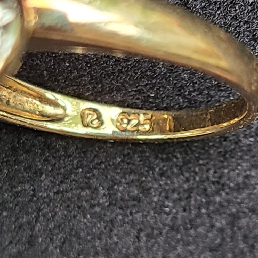 Diamond Flower Vintage Statement Ring - image 5